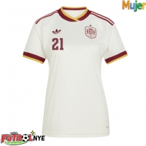 Camiseta España Mikel Oyarzabal #21 Visitante Equipación para mujer Mundial 2026 manga corta